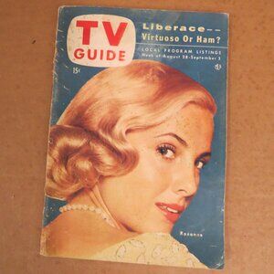 Vintage MCM TV GUIDE AUG 28 1954 Roxanne Liberace New York City Listings